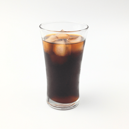 Glass of cold brew iced coffee