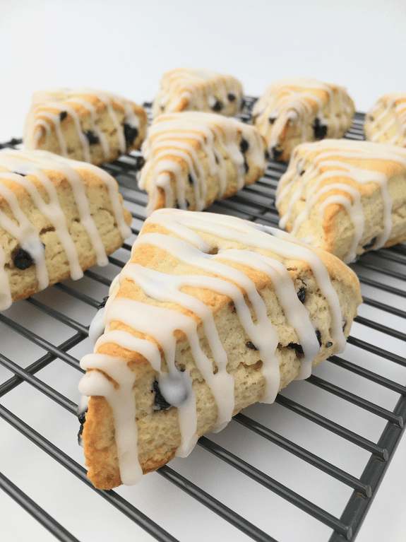 Glazed Lemon Blueberry Scones