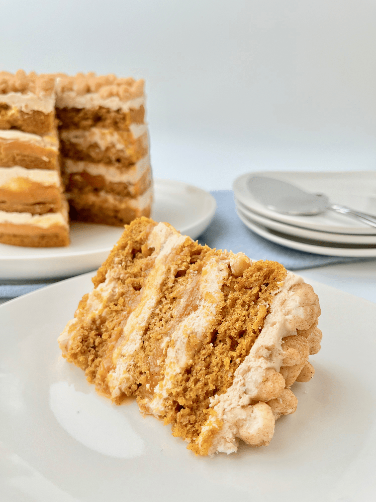 Pumpkin Pecan Layer Cake Recipe | Land O'Lakes